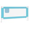 vidaXL Barra de seguran&ccedil;a p/ cama infantil tecido 180x25 cm azul