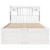 vidaXL Cama com estante sem colch&atilde;o 135x190 cm pinho maci&ccedil;o branco