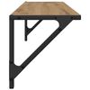 vidaXL Prateleiras de Parede com prateleira 2 pcs Carvalho Artesanal