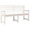 vidaXL Banco de jardim 159,5x48x91,5 cm madeira de pinho maci&ccedil;a branco