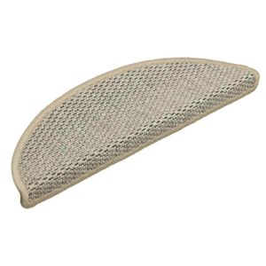 vidaXL Tapetes escada adesivos aspeto sisal 15 pcs verde-claro