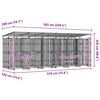 vidaXL Canil de exterior com telhado 11,06 m&sup2; a&ccedil;o