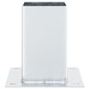 vidaXL Bases de poste quadradas 4 pcs prata 81x81 mm aço galvanizado