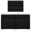vidaXL Cama boxspring com colch&atilde;o 120x190 cm tecido preto
