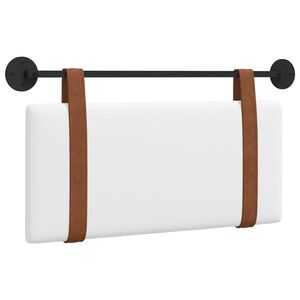 vidaXL Cabeceira Suspensa Liso Branco 90 x 55 x 5 cm PU Antigo