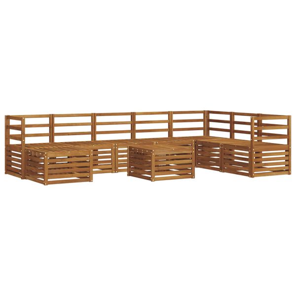 vidaXL Conjuntos de sof&aacute;s Natural Madeira S&oacute;lida de Ac&aacute;cia