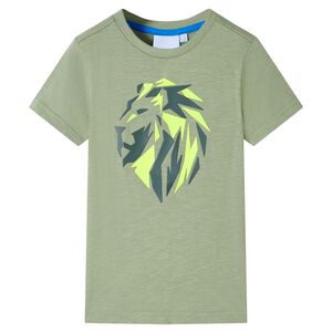 vidaXL T-shirt de crian&ccedil;a cor caqui-claro 116