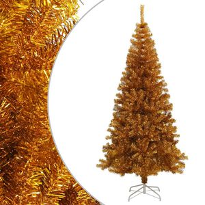 vidaXL &Aacute;rvore de Natal artificial com suporte 180 cm PET dourado