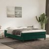 vidaXL Estrutura de cama com molas 140x200 cm veludo verde-escuro