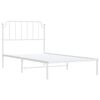 vidaXL Estrutura de cama com cabeceira 100x190 cm metal branco