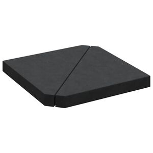 vidaXL Placas peso guarda-sol triangulares 2 pcs granito 14 kg preto