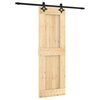 vidaXL Porta Deslizante 70 x 210 cm Natural e Preto