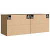 vidaXL Arm&aacute;rios de parede 2 pcs 45x30x35 cm pinho maci&ccedil;o castanho mel