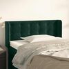 vidaXL Cabeceira de cama c/ abas veludo 83x16x78/88 cm verde-escuro