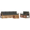 vidaXL Conjunto de Sof&aacute;s para Exterior 7 unid. Natural e Antracite