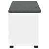 vidaXL Banco de Hall com almofada com porta Branco 100 x 38 x 46 cm