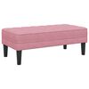 vidaXL banco com almofada Rosa 113 x 57 x 39 cm Veludo