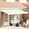 vidaXL Toldo Retr&aacute;til Creme 400 x 200 cm Poli&eacute;ster e Metal