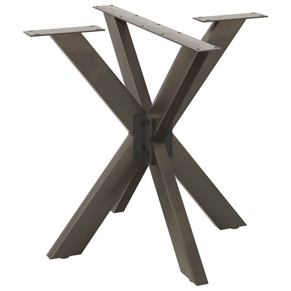 vidaXL P&eacute; de mesa de jantar em formato de aranha, preto, 85x85x(72-73) cm, a&ccedil;o