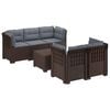 vidaXL Sof&aacute; de Jardim de 5 Pessoas com Almofadas Visual de Rattan PP