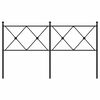 vidaXL Cabeceira de substitui&ccedil;&atilde;o 160 cm metal preto