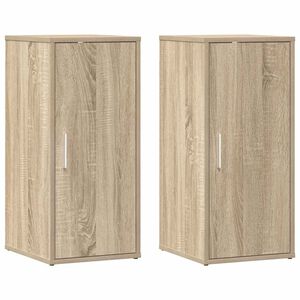 vidaXL Sapateiras 2 pcs 32x35x70 cm contraplacado cor carvalho sonoma