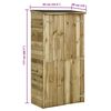 vidaXL Abrigo arrumação ferramentas jardinagem 85x48x177cm pinho