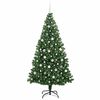 vidaXL &Aacute;rvore de Natal Artificial Verde 210 cm PVC, A&ccedil;o e Pl&aacute;stico