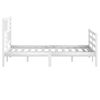vidaXL Estrutura cama pequena casal 120x190 cm pinho maci&ccedil;o branco