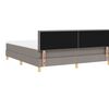 vidaXL Cama Box com colch&atilde;o Cinzento-acastanhado 180 x 200 cm tecido