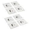 Tampas para recipientes comida GN 1/6 8 pcs a&ccedil;o inoxid&aacute;vel