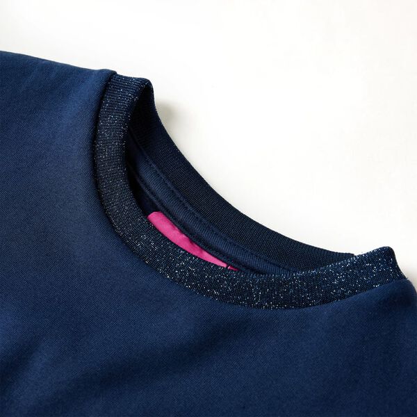 Vestido de manga comprida para crian&ccedil;a azul-marinho 116