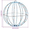 vidaXL Bola com 160 LEDs Branco frio 50,5 x 50,5 x 52 cm Metal