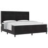 vidaXL Cama Box com colch&atilde;o com cabeceira Preto 200 x 200 cm Veludo