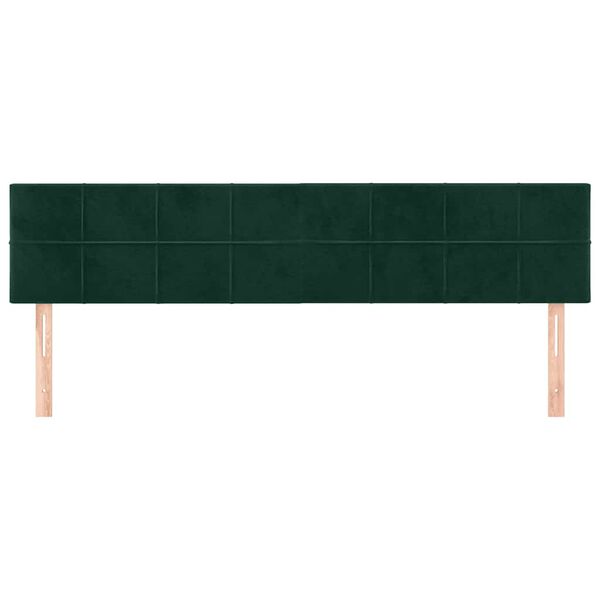 vidaXL Cabeceiras verde-escuro 160x5x78/88 cm veludo