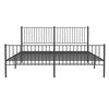 vidaXL Estrutura de cama com cabeceira e pés 200x200 cm metal preto