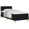 vidaXL Cama Box com almofada com cabeceira Preto 90 x 190 cm tecido