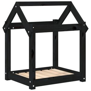 vidaXL Cama para c&atilde;es 61x50x70 cm madeira de pinho preto