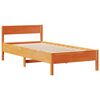 vidaXL Cama c/ estante sem colch&atilde;o 100x200cm pinho maci&ccedil;o castanho-mel