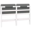 vidaXL Cabeceira estofada com cabeceira Branco e Cinza Claro 135 cm