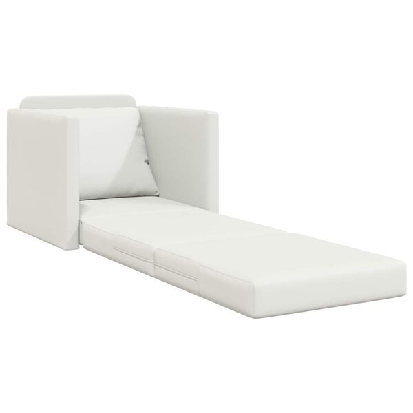 vidaXL Sof&aacute;-Cama 60cm Branco Couro Artificial