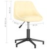 vidaXL Cadeira de jantar girat&oacute;ria veludo cor creme