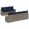 vidaXL Conjunto de Sof&aacute;s 8 unid. 7-N&uacute;mero de lugares Cinzeto vime PE