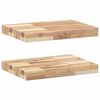 vidaXL Prateleiras flutuantes 2pcs 60x30x4cm ac&aacute;cia maci&ccedil;a n&atilde;o tratada