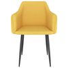 vidaXL Cadeiras de jantar 2 pcs tecido amarelo