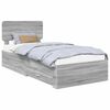 vidaXL Estrutura da Cama com gaveta Cinza Sonoma 100 x 200 cm