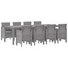vidaXL Conjunto de Jantar para Jardim 9 pcs Branco Polipropileno