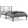 vidaXL Estrutura de cama com cabeceira 107x203 cm metal preto