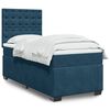 vidaXL Cama boxspring com colch&atilde;o 100x200 cm veludo azul