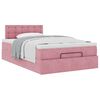vidaXL Cama otomana com colch&atilde;o 120x190 cm veludo rosa